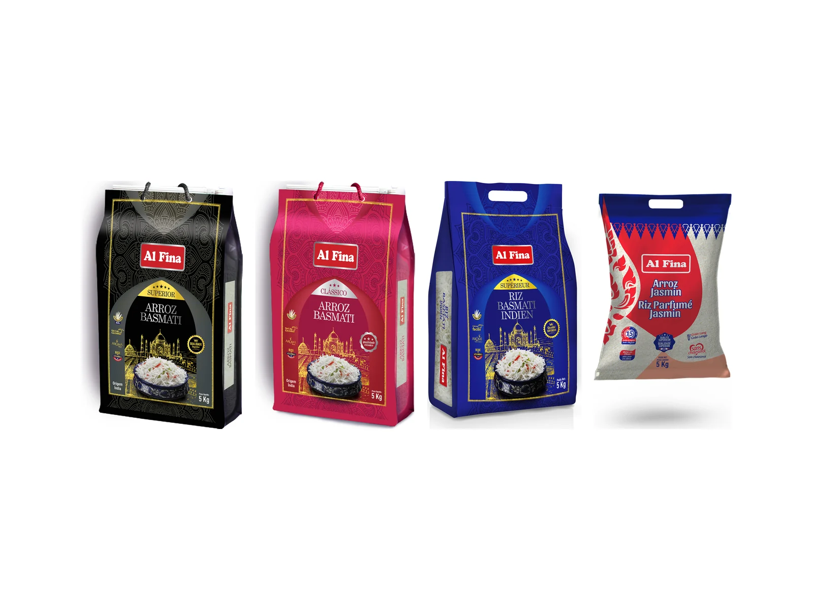 Al Fina · Basmati, parboiled and jasmine rice