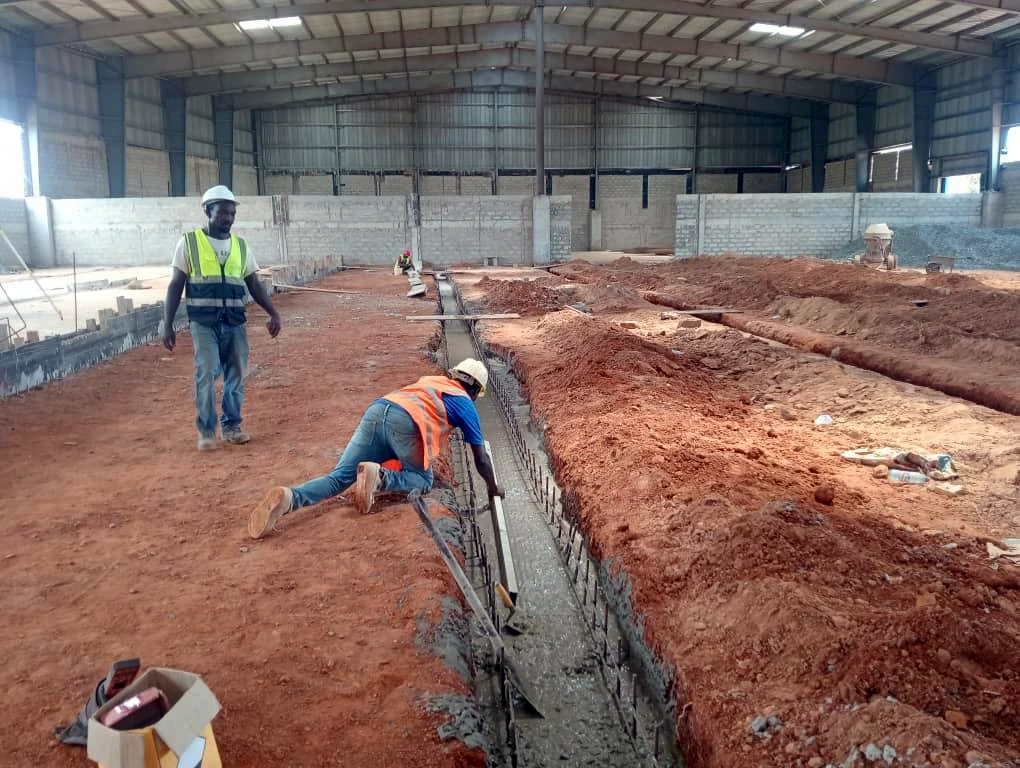 Bottling plant, under construction · Tokor, Ghana